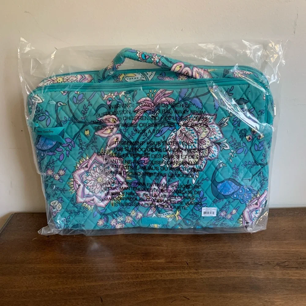 🎉HP🎉New Vera Bradley Laptop Workstation Crossbody Peacock Garden